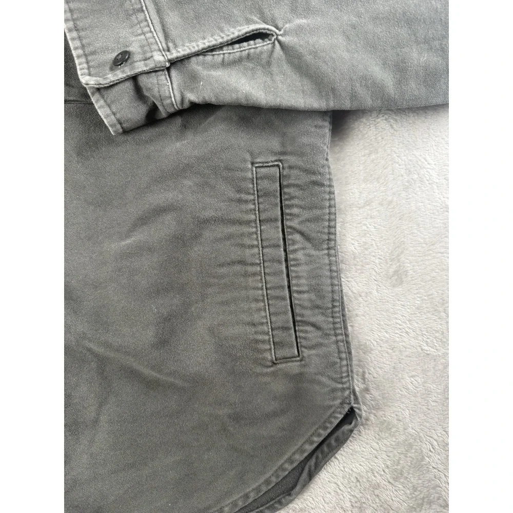 REI Co-op Organic Cotton Utility Shirt Shacket Men's Med Washed Charcoal